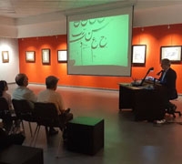 کارگاه خوشنویسی «تناسب در نستعلیق» در نگارخانه رضوان مشهد برگزار شد